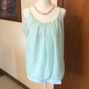 Maurices XL blue floral flower top